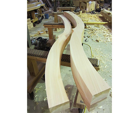 茨垂木の鉋仕上げ