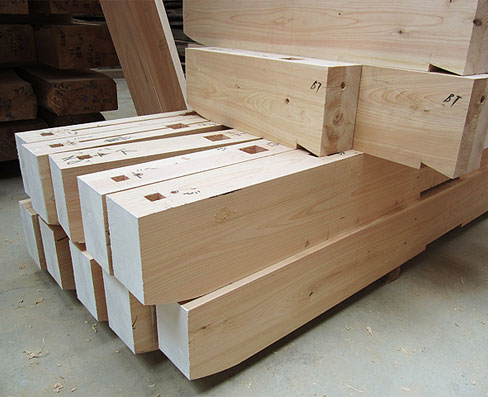 肘木加工・差し口加工