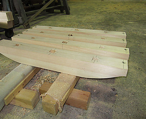 八坂社　肘木加工