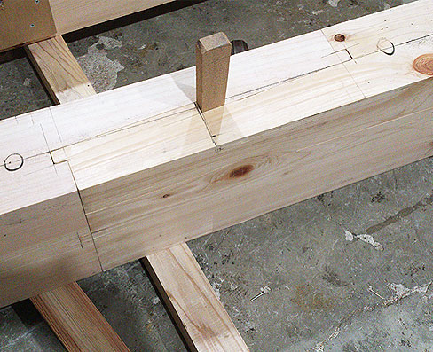 金輪継ぎの強度実験