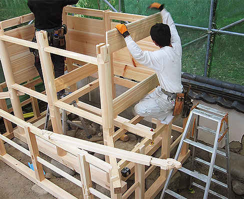 積川神社様 菅原社 改修工事