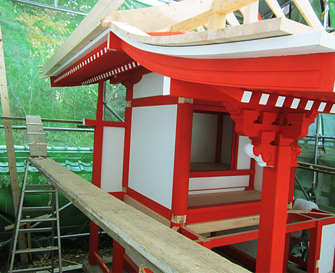 積川神社様 八坂社 改修工事