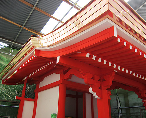 積川神社様 八坂社 改修工事